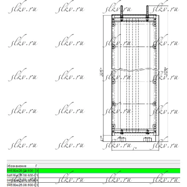 Створка дверей шахты в сборе 0463Б.26.08.600-03